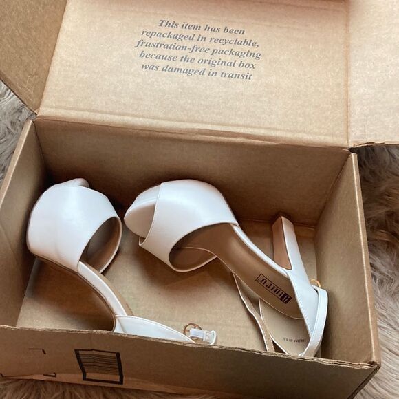 IDIFU Jana Platform Chunky High Heels Peep Toe Ankle Strap Wedding Bridal Party - Picture 9 of 13